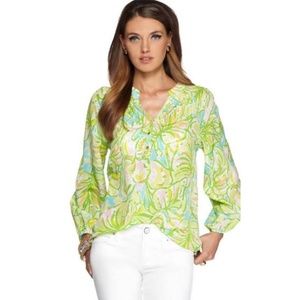 Lilly Pulitzer Elsa 100% silk top